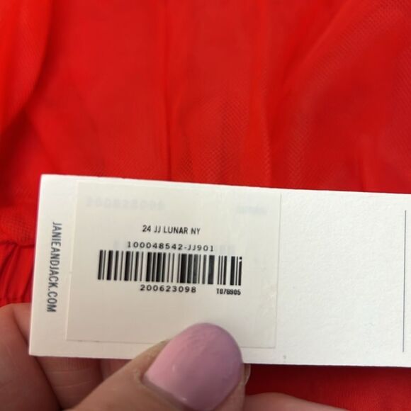 Janie and Jack 1000348542 Moto Red Tiered Tulle Skirt NWT - Picture 5 of 8